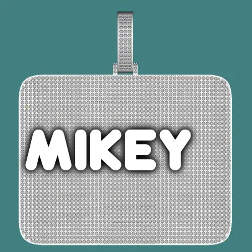 CUSTOM LETTER NECKLACE 3D BIG SQUARE sold by The GUU Shop