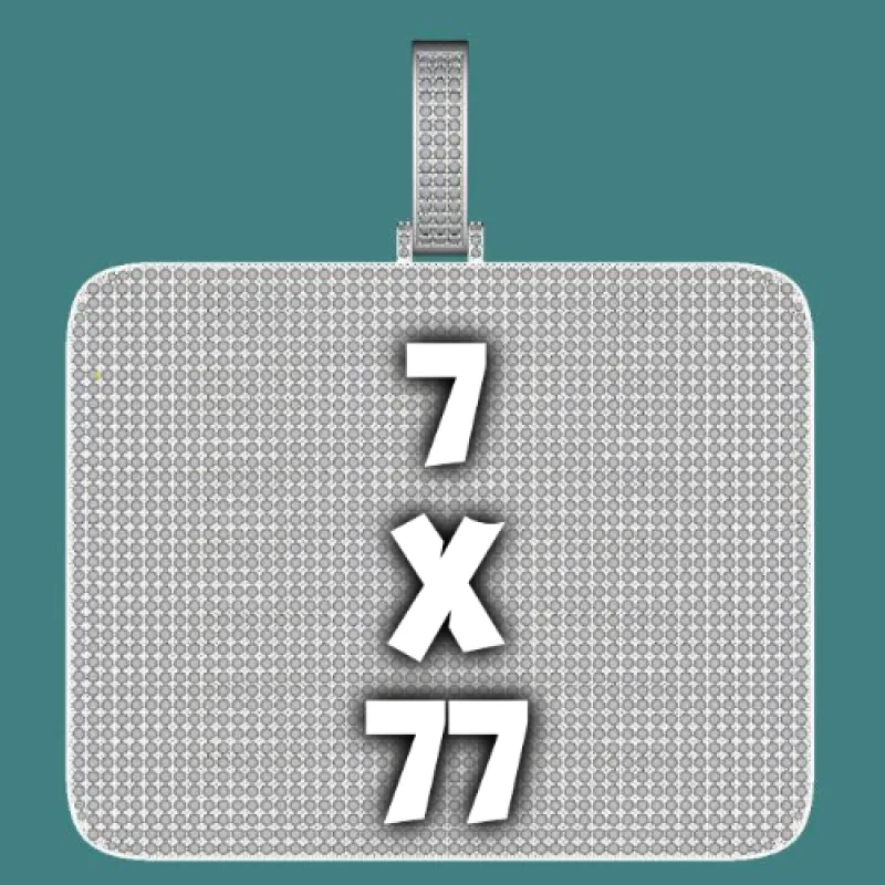 CUSTOM LETTER NECKLACE 3D BIG SQUARE sold by The GUU Shop