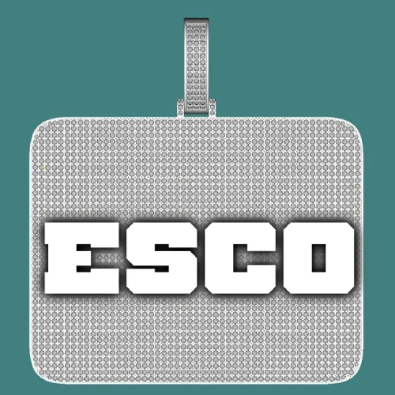 CUSTOM LETTER NECKLACE 3D BIG SQUARE sold by The GUU Shop