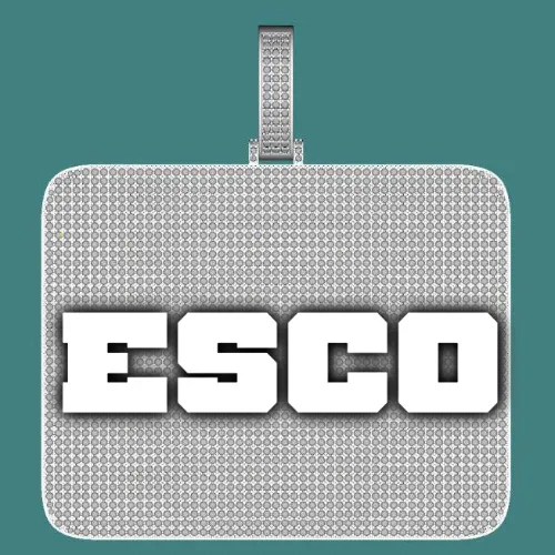 CUSTOM LETTER NECKLACE 3D BIG SQUARE sold by The GUU Shop