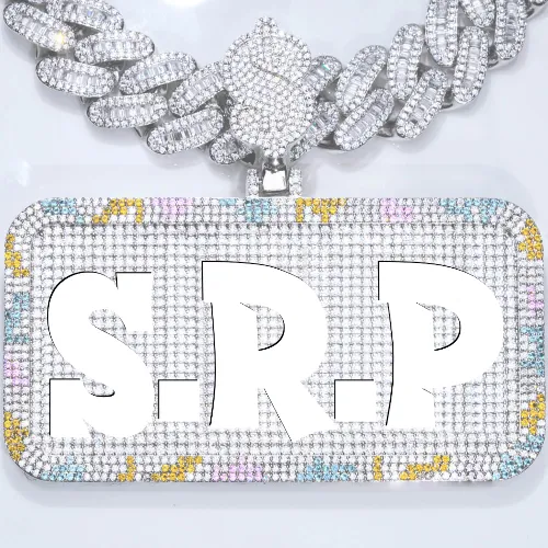 CUSTOM LETTER NECKLACE 3D COLORFUL SQUARE sold by The GUU Shop