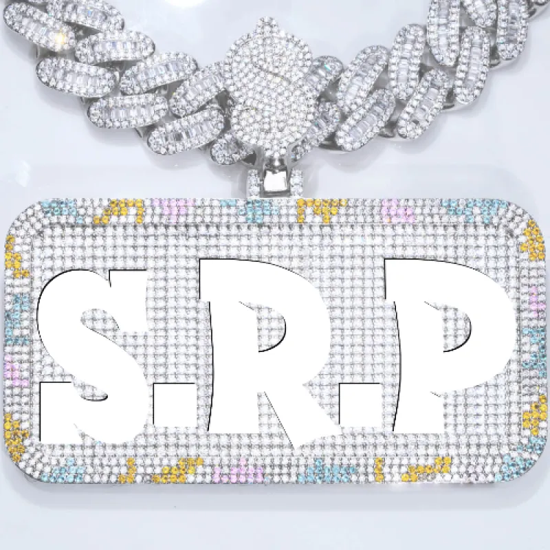 CUSTOM LETTER NECKLACE 3D COLORFUL SQUARE sold by The GUU Shop