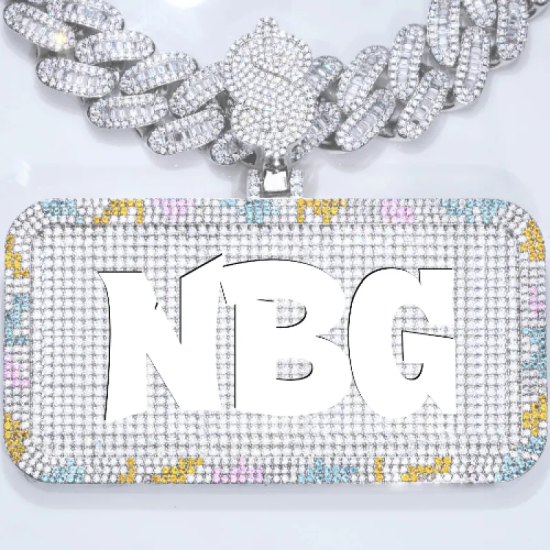 CUSTOM LETTER NECKLACE 3D COLORFUL SQUARE sold by The GUU Shop