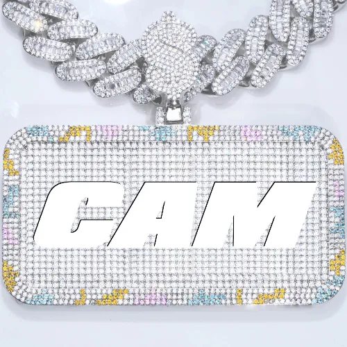 CUSTOM LETTER NECKLACE 3D COLORFUL SQUARE sold by The GUU Shop