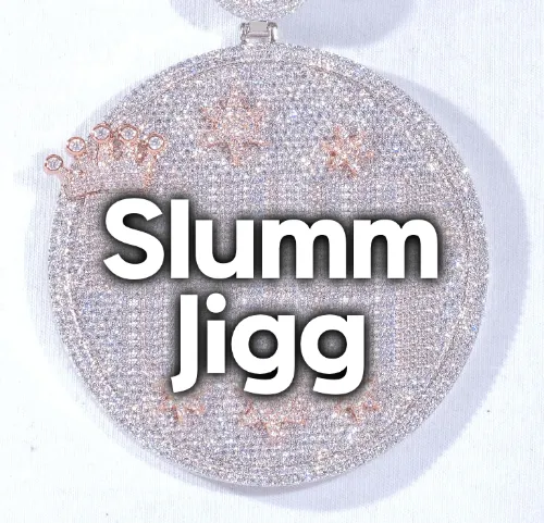 CUSTOM LETTER NECKLACE 3D BIG CROWN DISC sold by The GUU Shop