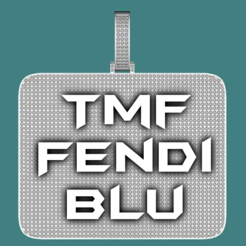 CUSTOM LETTER NECKLACE 3D BIG SQUARE sold by The GUU Shop