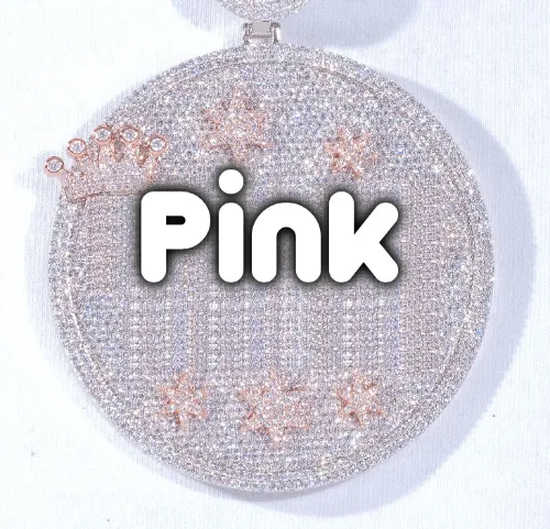 CUSTOM LETTER NECKLACE 3D BIG CROWN DISC sold by The GUU Shop