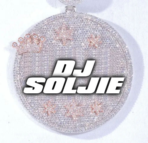 CUSTOM LETTER NECKLACE 3D BIG CROWN DISC sold by The GUU Shop