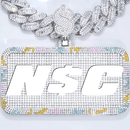 CUSTOM LETTER NECKLACE 3D COLORFUL SQUARE sold by The GUU Shop