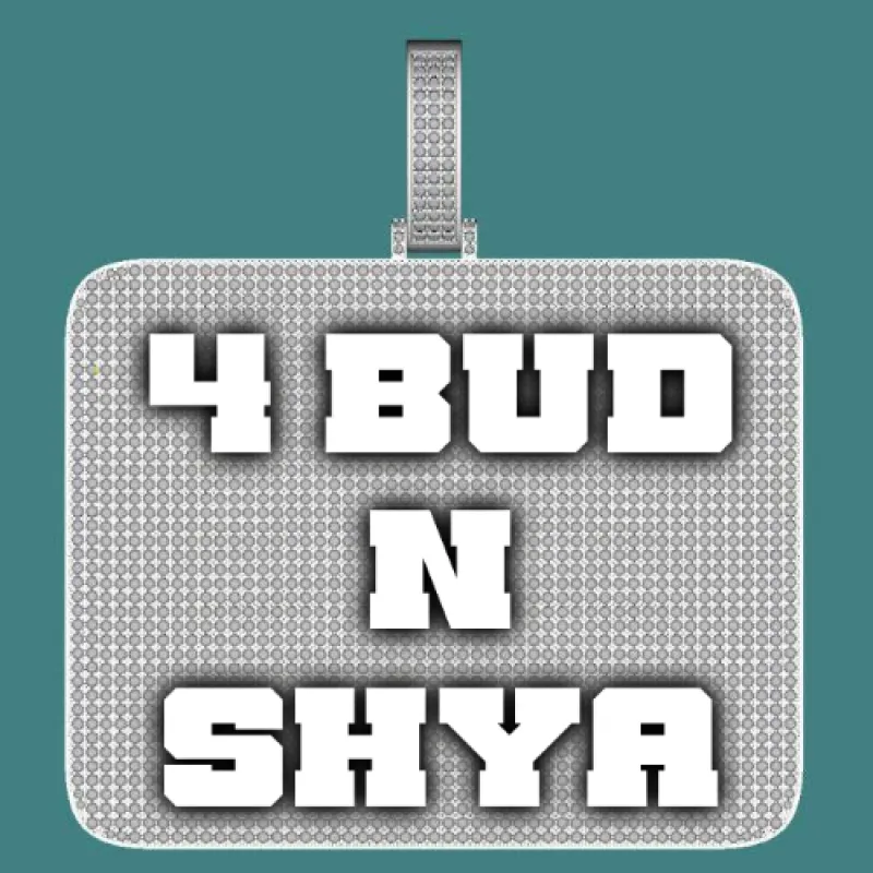 CUSTOM LETTER NECKLACE 3D BIG SQUARE sold by The GUU Shop