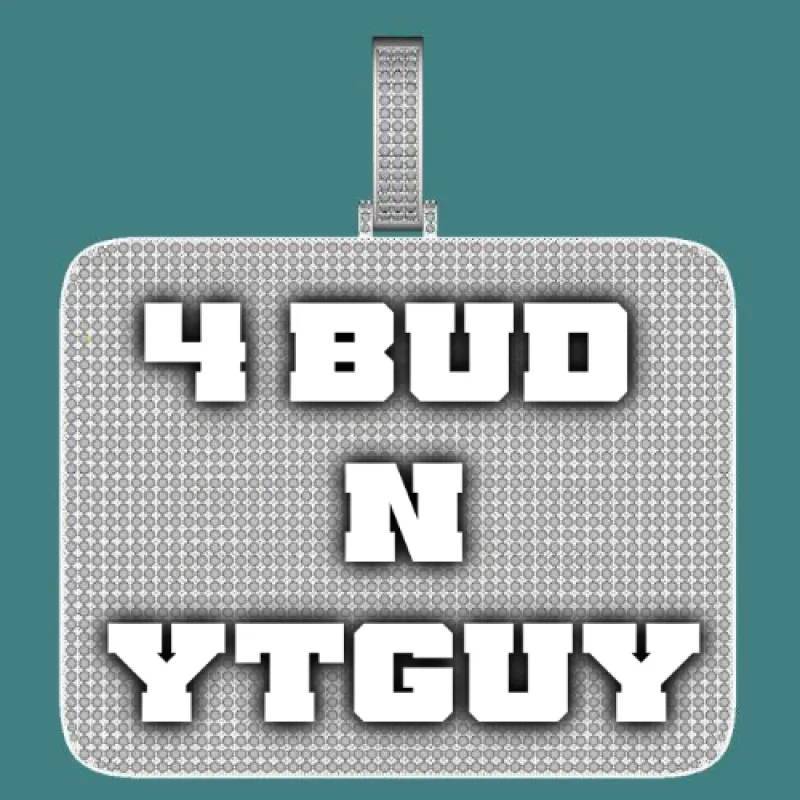 CUSTOM LETTER NECKLACE 3D BIG SQUARE sold by The GUU Shop