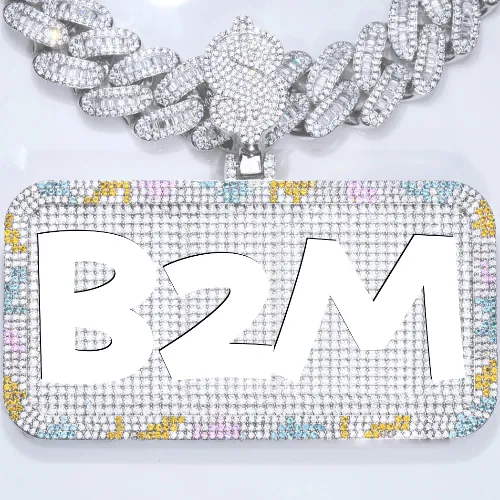 CUSTOM LETTER NECKLACE 3D COLORFUL SQUARE sold by The GUU Shop