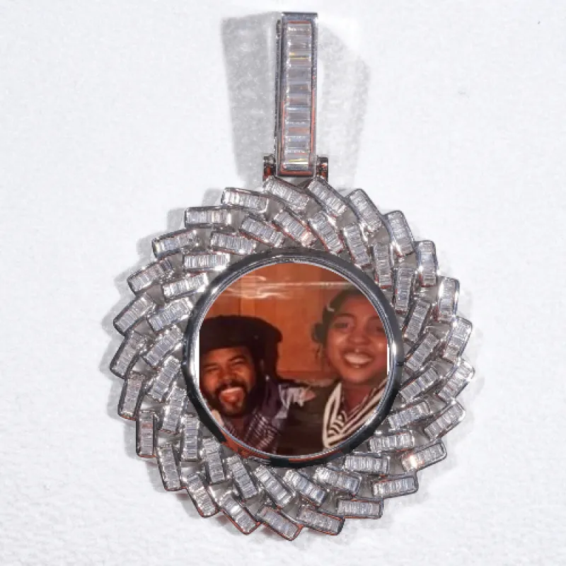 Large 3D Baguette Custom Picture Pendant sold by The GUU Shop