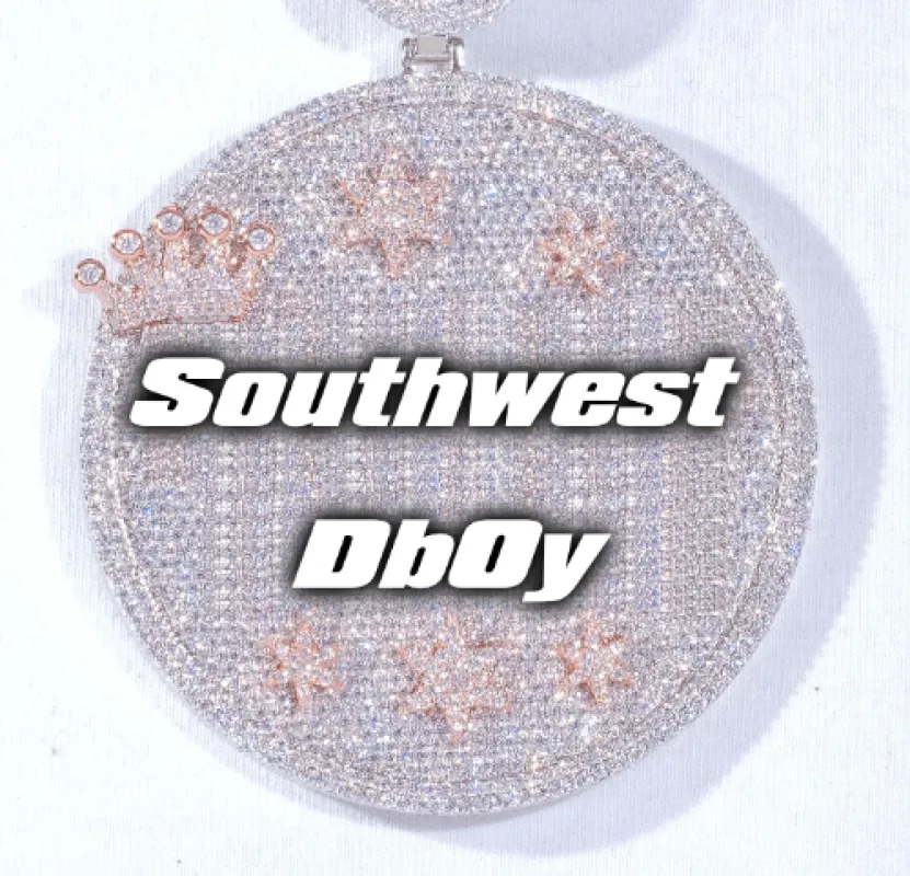 CUSTOM LETTER NECKLACE 3D BIG CROWN DISC sold by The GUU Shop