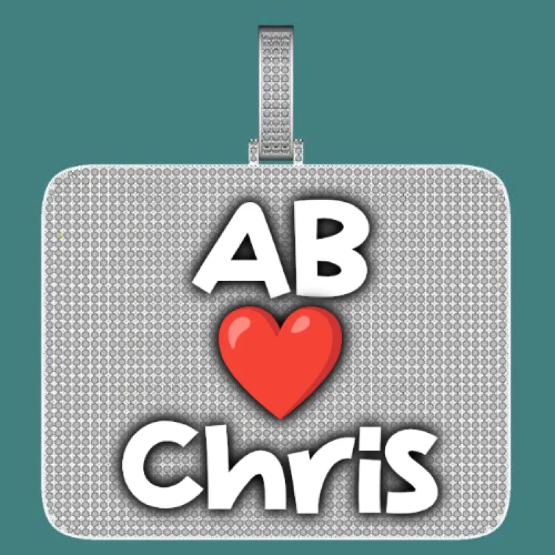 CUSTOM LETTER NECKLACE 3D BIG SQUARE made by The GUU Shop