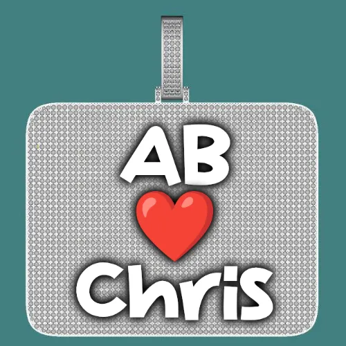 CUSTOM LETTER NECKLACE 3D BIG SQUARE sold by The GUU Shop