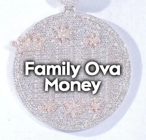 CUSTOM LETTER NECKLACE 3D BIG CROWN DISC sold by The GUU Shop