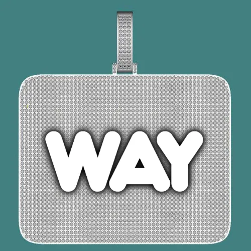 CUSTOM LETTER NECKLACE 3D BIG SQUARE sold by The GUU Shop