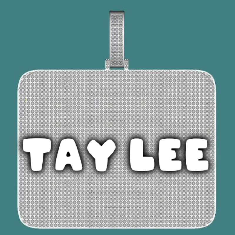 CUSTOM LETTER NECKLACE 3D BIG SQUARE sold by The GUU Shop