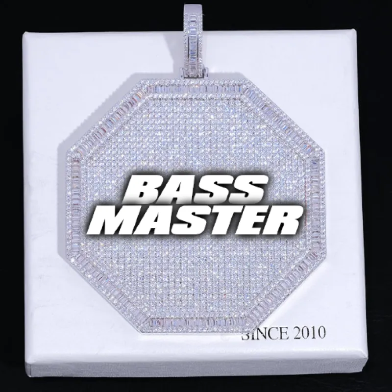 CUSTOM LETTER NECKLACE 3D BIG OCTAGON sold by The GUU Shop