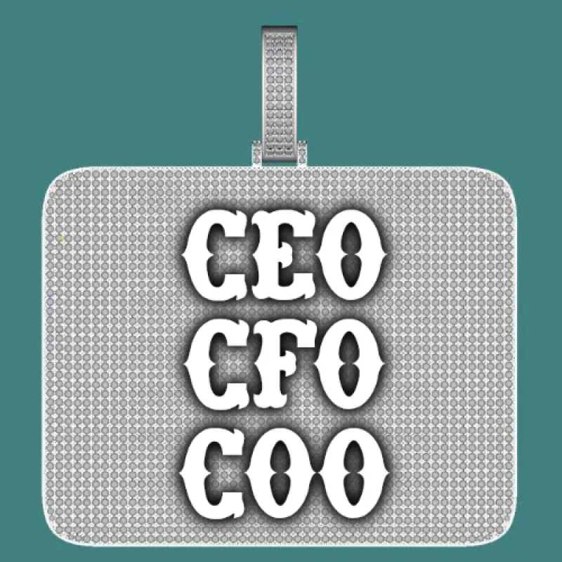 CUSTOM LETTER NECKLACE 3D BIG SQUARE sold by The GUU Shop