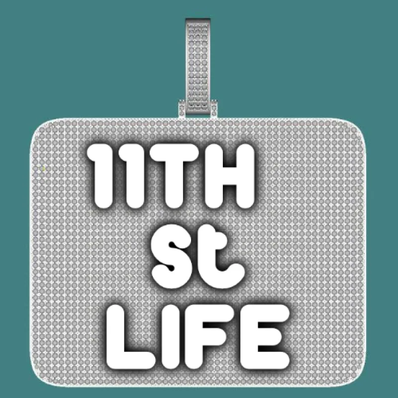 CUSTOM LETTER NECKLACE 3D BIG SQUARE sold by The GUU Shop