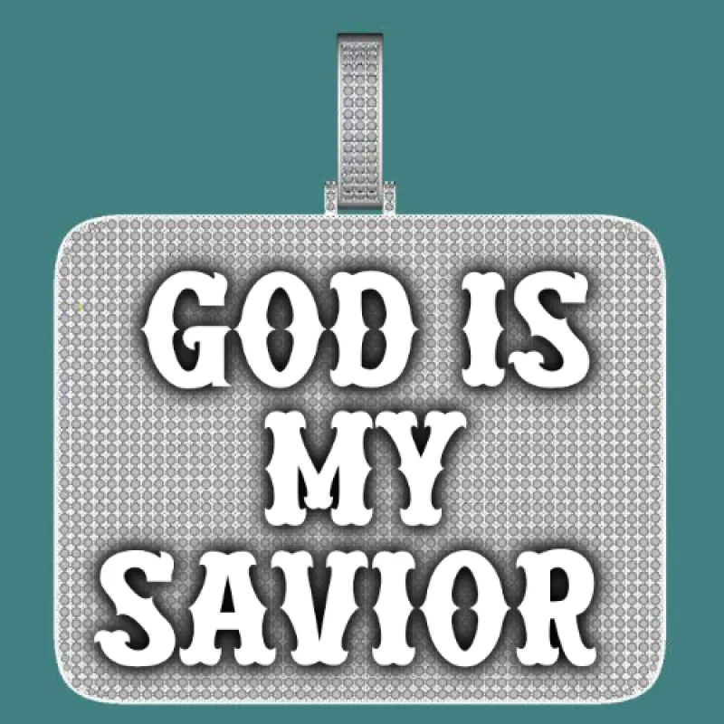 CUSTOM LETTER NECKLACE 3D BIG SQUARE sold by The GUU Shop