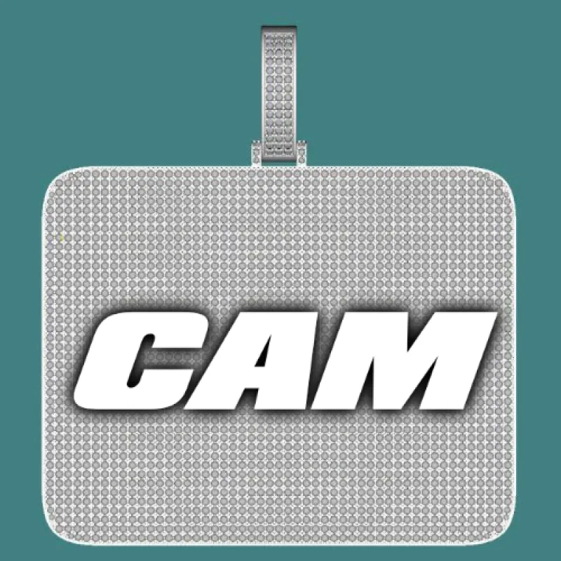 CUSTOM LETTER NECKLACE 3D BIG SQUARE sold by The GUU Shop