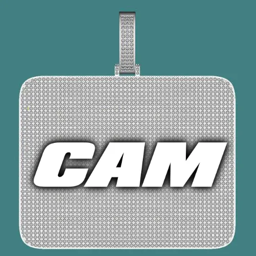 CUSTOM LETTER NECKLACE 3D BIG SQUARE sold by The GUU Shop