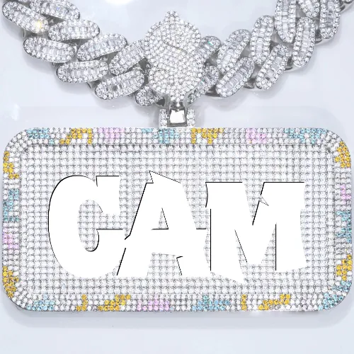 CUSTOM LETTER NECKLACE 3D COLORFUL SQUARE sold by The GUU Shop