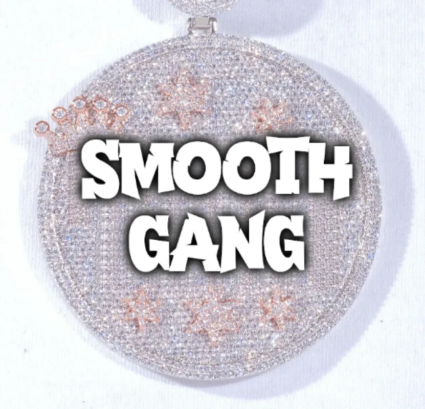 CUSTOM LETTER NECKLACE 3D BIG CROWN DISC sold by The GUU Shop