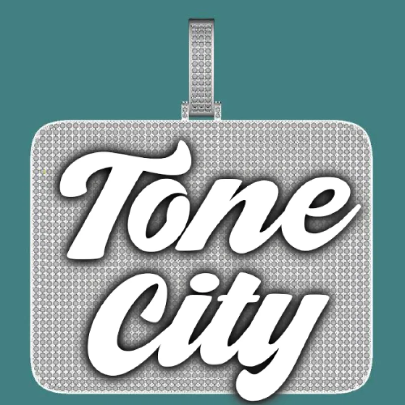 CUSTOM LETTER NECKLACE 3D BIG SQUARE sold by The GUU Shop