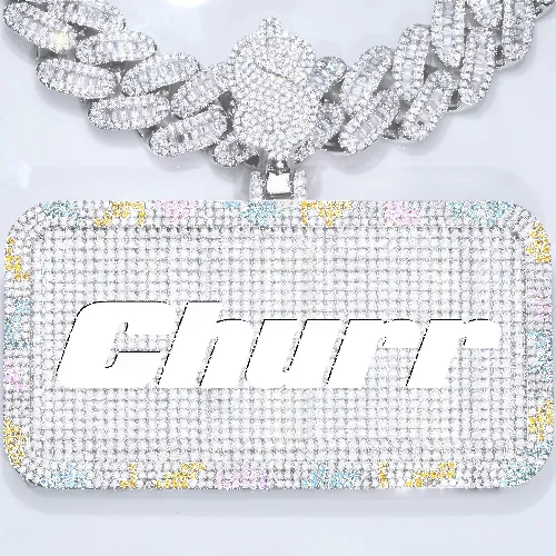 CUSTOM LETTER NECKLACE 3D COLORFUL SQUARE sold by The GUU Shop