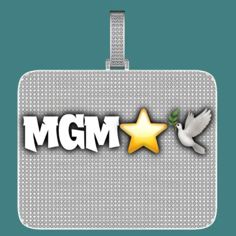 CUSTOM LETTER NECKLACE 3D BIG SQUARE sold by The GUU Shop