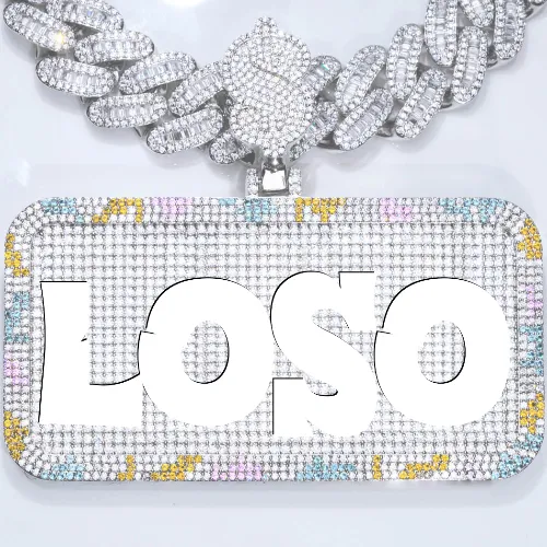 CUSTOM LETTER NECKLACE 3D COLORFUL SQUARE sold by The GUU Shop