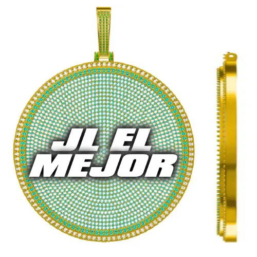 CUSTOM LETTER NECKLACE 3D BIG DISC sold by The GUU Shop