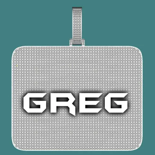 CUSTOM LETTER NECKLACE 3D BIG SQUARE sold by The GUU Shop