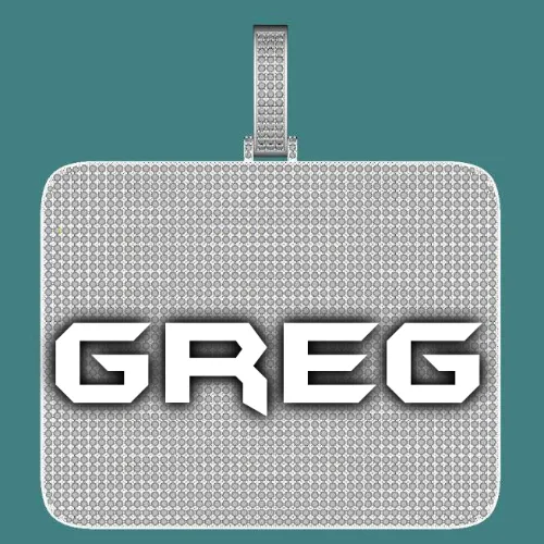 CUSTOM LETTER NECKLACE 3D BIG SQUARE sold by The GUU Shop