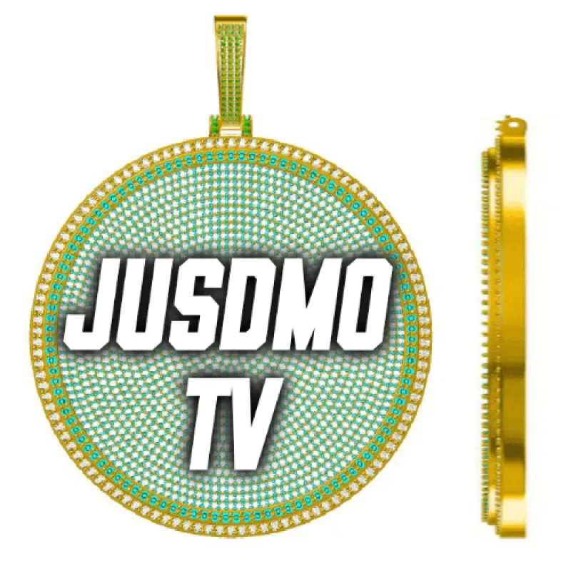 CUSTOM LETTER NECKLACE 3D BIG DISC sold by The GUU Shop