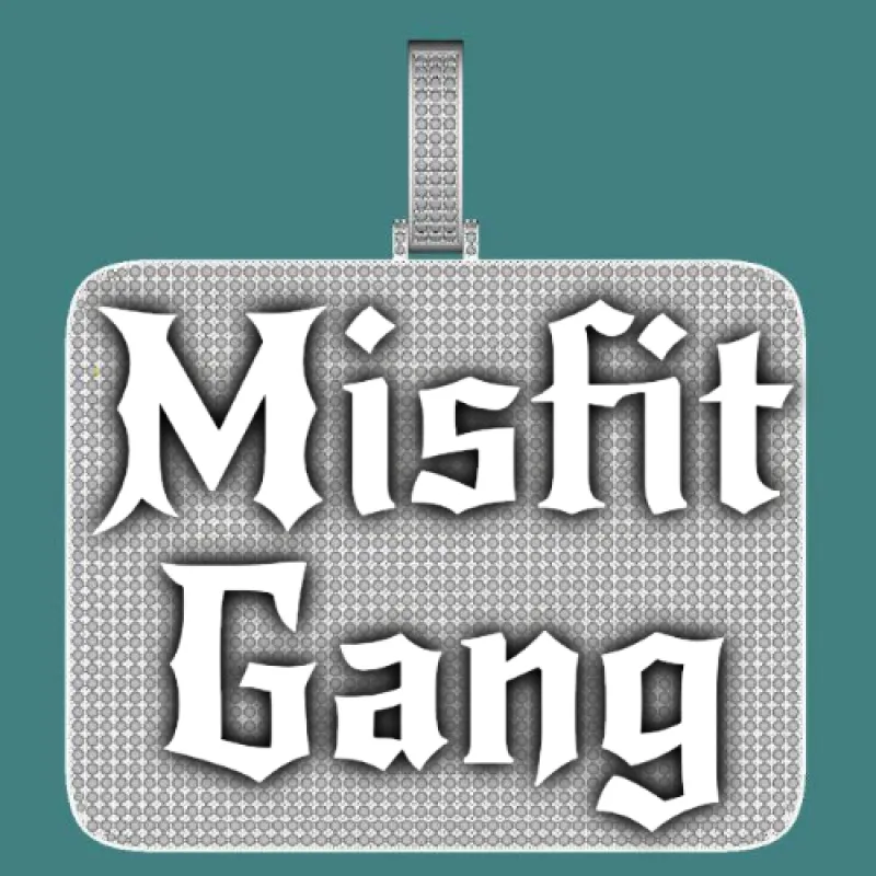 CUSTOM LETTER NECKLACE 3D BIG SQUARE sold by The GUU Shop