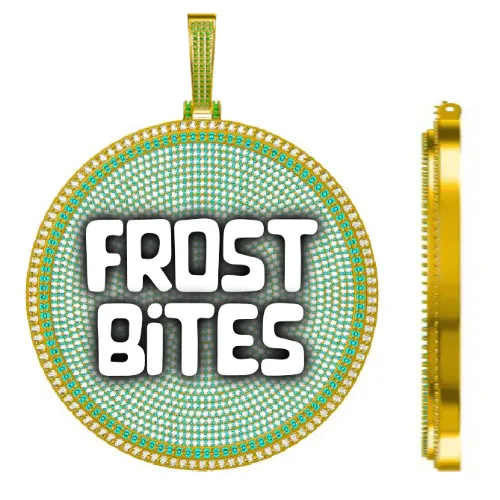 CUSTOM LETTER NECKLACE 3D BIG DISC sold by The GUU Shop