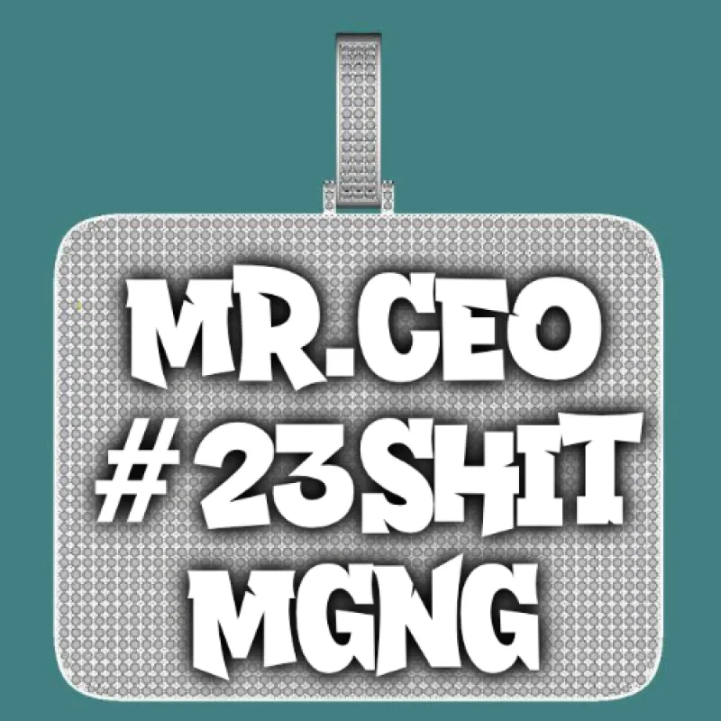 CUSTOM LETTER NECKLACE 3D BIG SQUARE sold by The GUU Shop