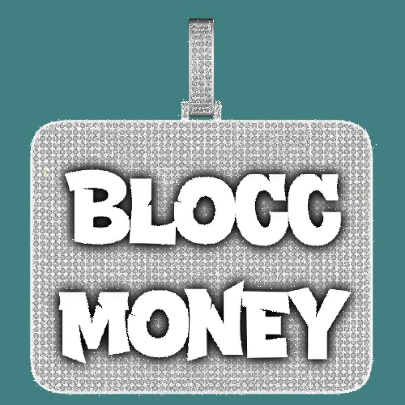 CUSTOM LETTER NECKLACE 3D BIG SQUARE sold by The GUU Shop