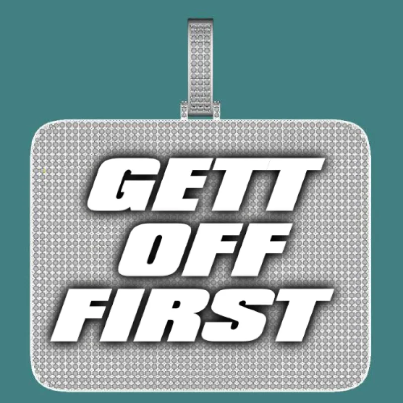 CUSTOM LETTER NECKLACE 3D BIG SQUARE sold by The GUU Shop