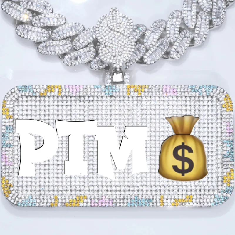 CUSTOM LETTER NECKLACE 3D COLORFUL SQUARE sold by The GUU Shop