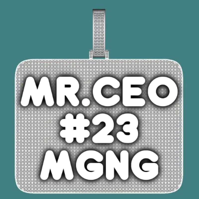 CUSTOM LETTER NECKLACE 3D BIG SQUARE sold by The GUU Shop