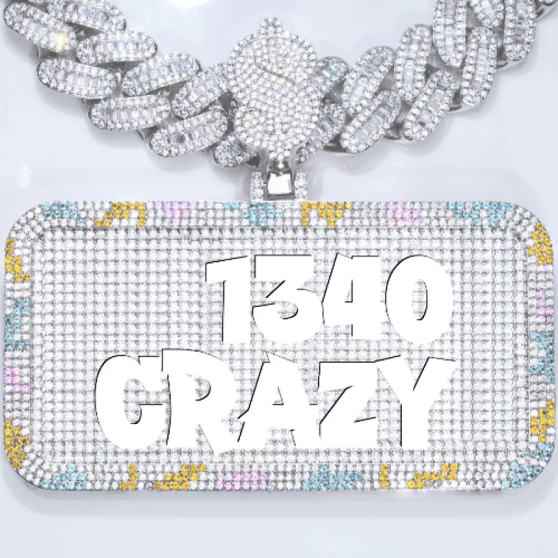 CUSTOM LETTER NECKLACE 3D COLORFUL SQUARE sold by The GUU Shop