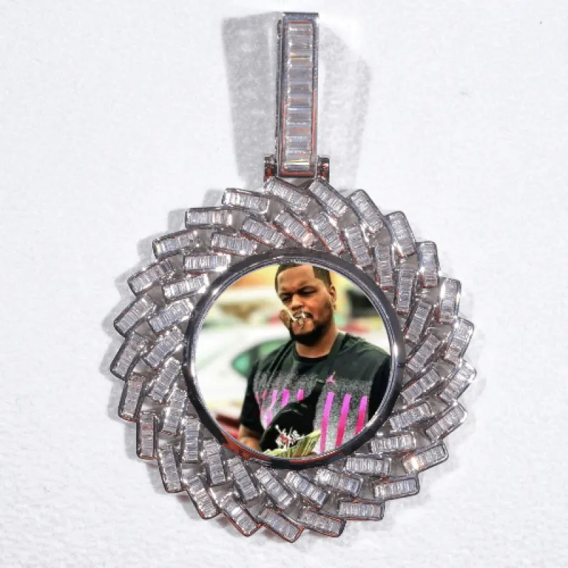 Large 3D Baguette Custom Picture Pendant sold by The GUU Shop