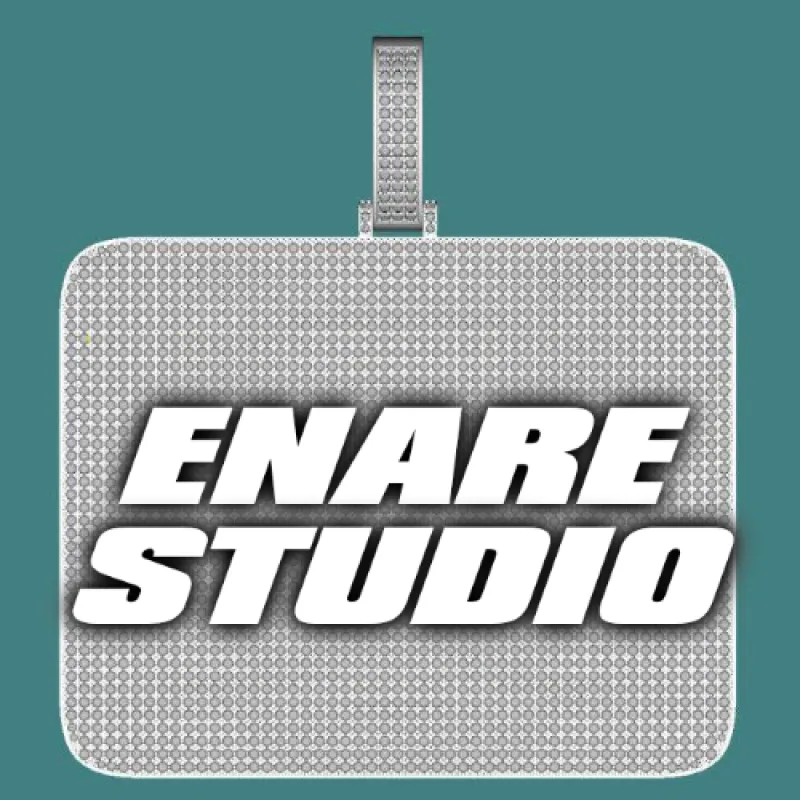 CUSTOM LETTER NECKLACE 3D BIG SQUARE sold by The GUU Shop