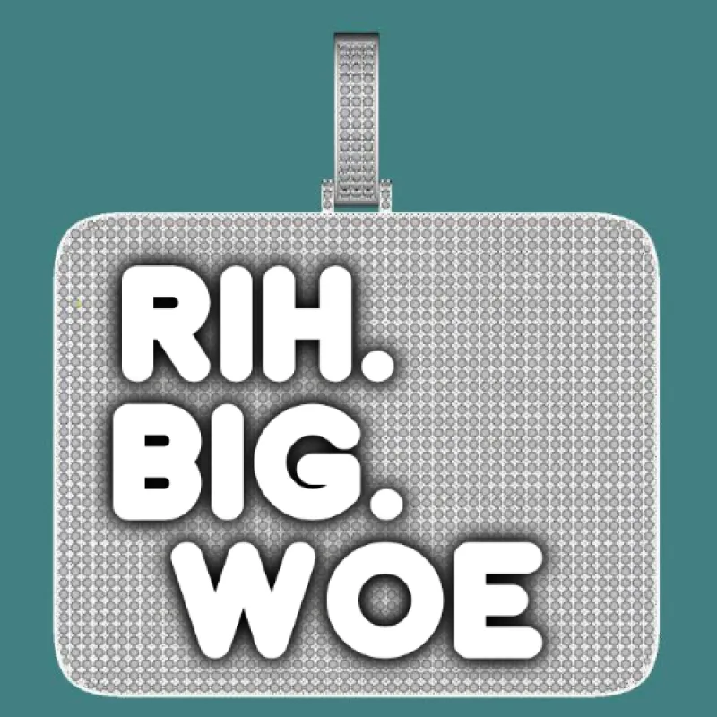 CUSTOM LETTER NECKLACE 3D BIG SQUARE sold by The GUU Shop